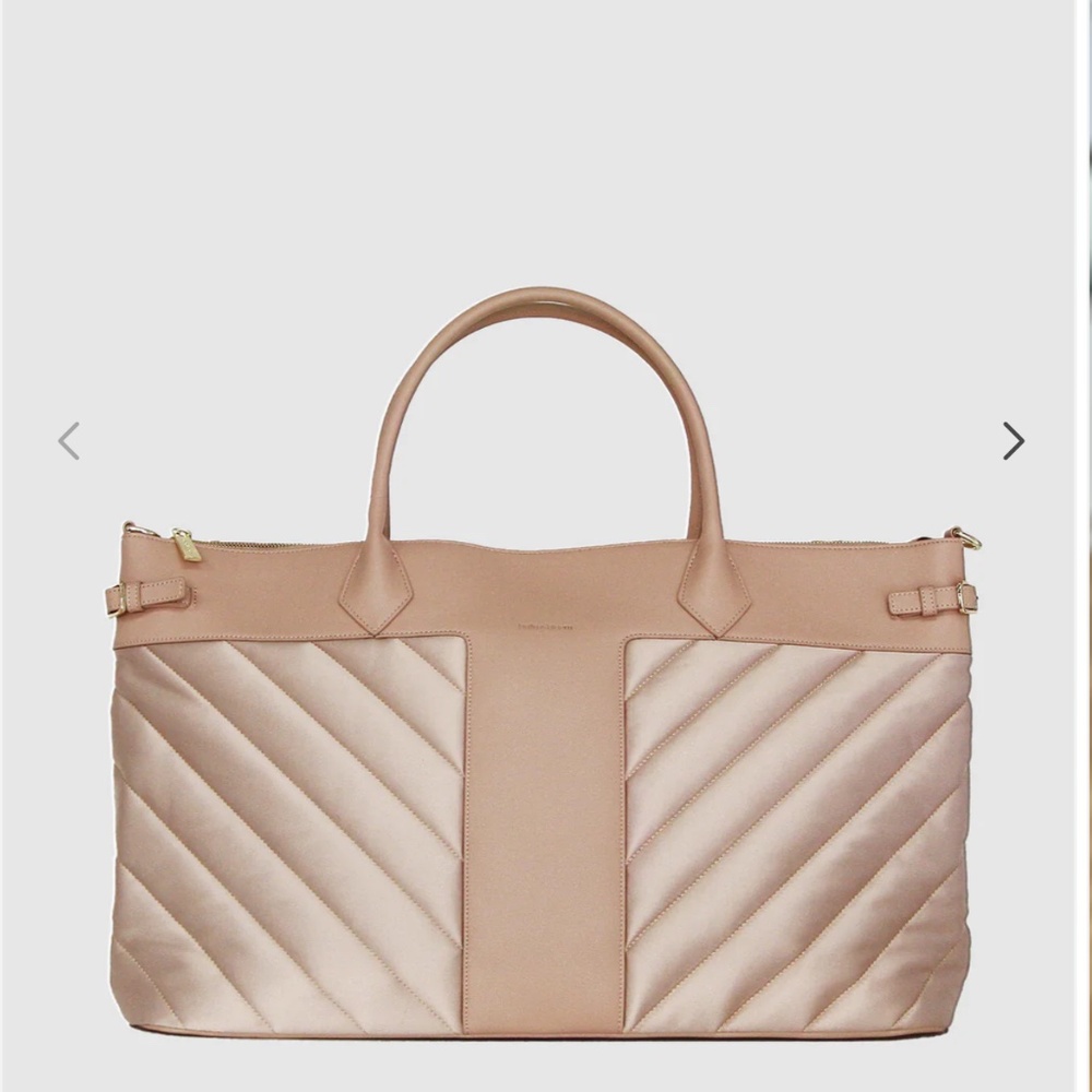 Belle and Bloom Meet Me in Paris Weekender Bag- Natural